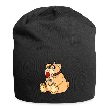 BDSM teddy bear - Jersey Beanie - black - Front