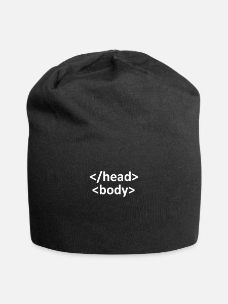 développeur web - Bonnet en jersey - noir