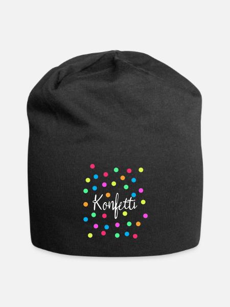 Konfetti - Jersey-Beanie - Schwarz