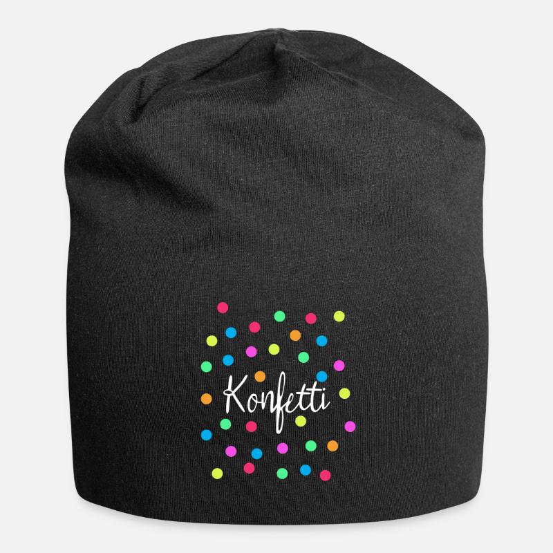 Konfetti - Jersey-Beanie - Schwarz