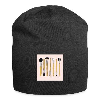 Makeup Artist Brush Cosmetic Makeup Beauty - Jersey Beanie - charcoal grey - Front