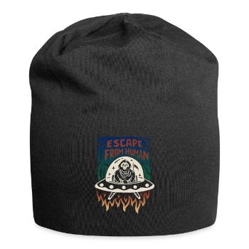 Échapper à l'humain - Bonnet en jersey - noir - Devant