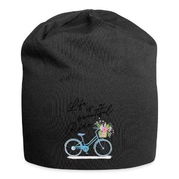 Life is a beautiful ride - Jersey Beanie - black - Front