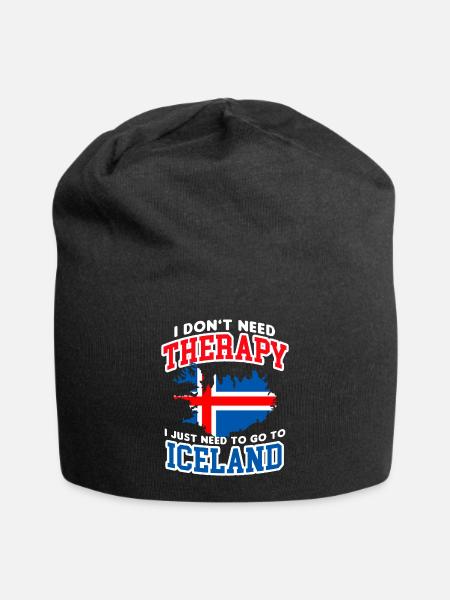 Iceland - Jersey Beanie - black