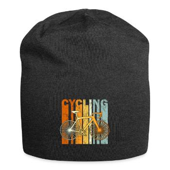 Fahrrad Retro Drahtesel Bike Rad BMX MTB Geschenk - Jersey-Beanie - Anthrazit - Vorne