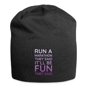 Funny Marathon Shirt - Jersey-Beanie - Schwarz - Vorne
