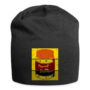Beurre d'arachide rétro - Bonnet en jersey - noir - Devant