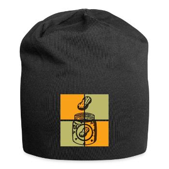 Beurre d'arachide Pop Art - Bonnet en jersey - noir - Devant