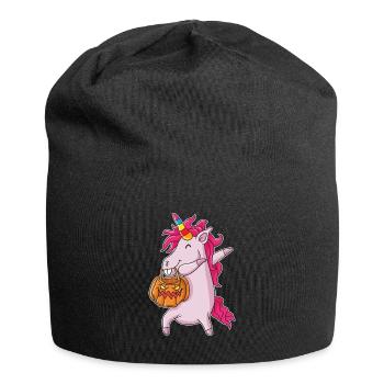 Halloween Shirt Dabbing Unicorn - Jersey-Beanie - Schwarz - Vorne