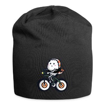 Sushi sur un vélo - Bonnet en jersey - noir - Devant