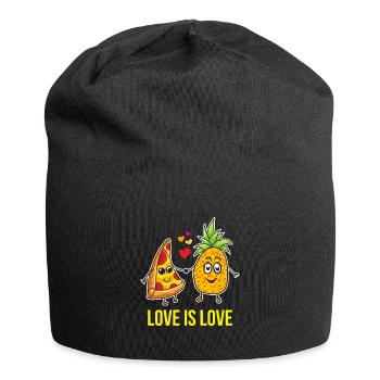 Ananas Pizza Shirt - Jersey-Beanie - Schwarz - Vorne