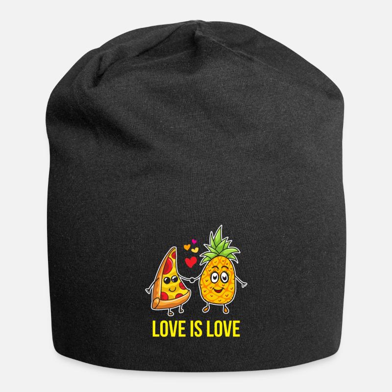 Chemise à pizza ananas - Bonnet en jersey - noir