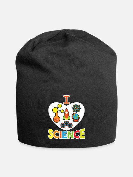 J'aime la science - Bonnet en jersey - noir