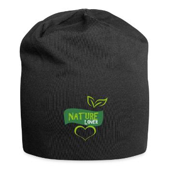 Natur - Jersey-Beanie - Schwarz - Vorne