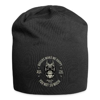 Chien Boxer - Bonnet en jersey - noir - Devant