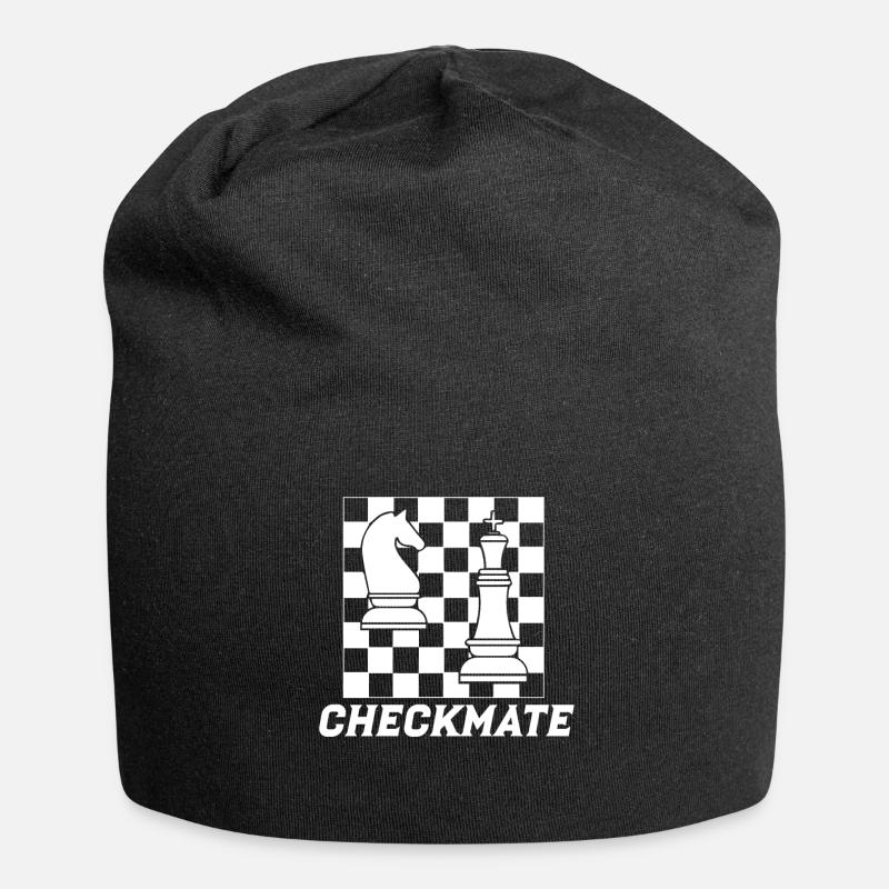 Schach - Jersey-Beanie - Schwarz