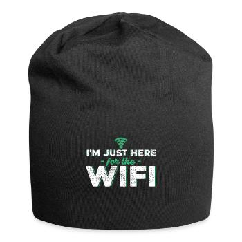 Je suis seulement là pour le cadeau wifi Wifi - Bonnet en jersey - noir - Devant