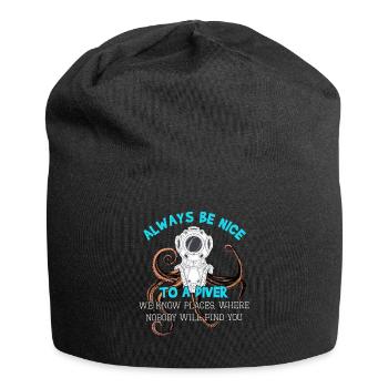 Always Be Nice To A Diver - Bonnet en jersey - noir - Devant