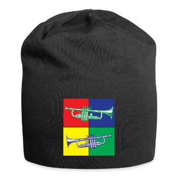 Pop Art Trumpet - Jersey Beanie - black - Front