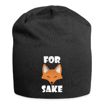 Fox funny saying vintage fun gift - Jersey Beanie - black - Front