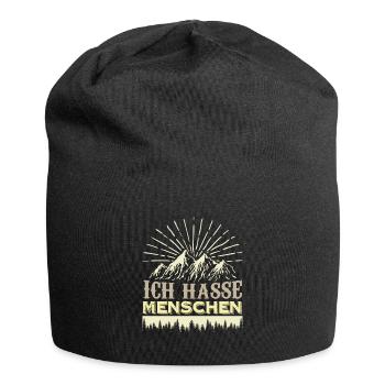 Je déteste les gens - Bonnet en jersey - noir - Devant