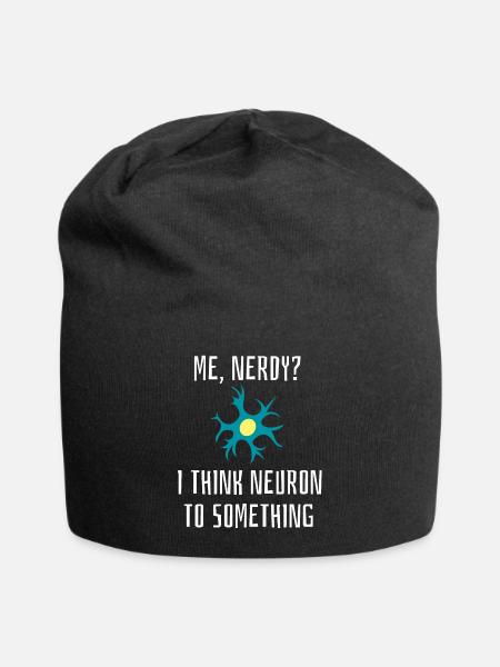 Funny Science Nerd saying - Jersey Beanie - black