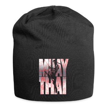 Muay Thai - Jersey-Beanie - Schwarz - Vorne