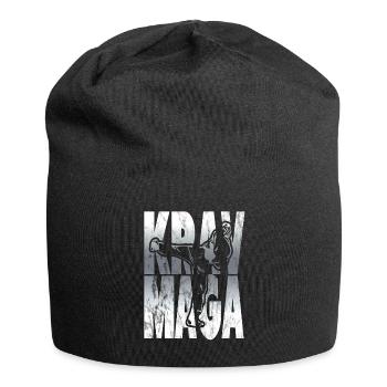 Krav Maga - Jersey-Beanie - Schwarz - Vorne