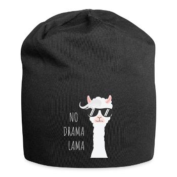 No Drama Lama - Jersey-Beanie - Schwarz - Vorne
