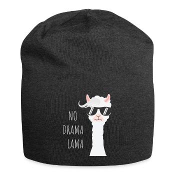No drama Lama - Jersey Beanie - charcoal grey - Front