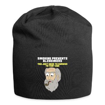 Pipe Smoking TShirt For Pipe Smoker Smoking - Jersey Beanie - black - Front