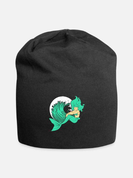 Mermaid mermaid mermaid fairy tale - Jersey Beanie - black