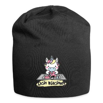 Dessins de vaisselle Licorne Licorne par AR - Bonnet en jersey - noir - Devant