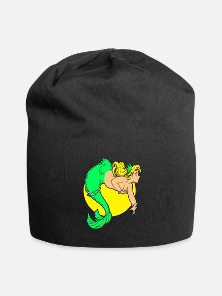 Meerjungfrau Seejungfrau Nixe Märchen - Jersey-Beanie - Schwarz