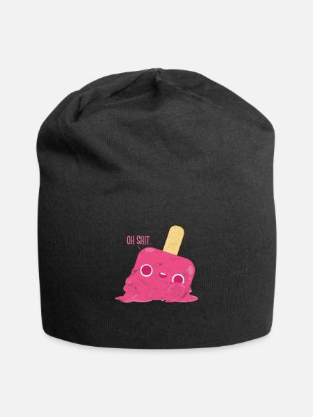 Ice Cream Shop Gift Ice Cream Party Summer Holiday - Jersey Beanie - black