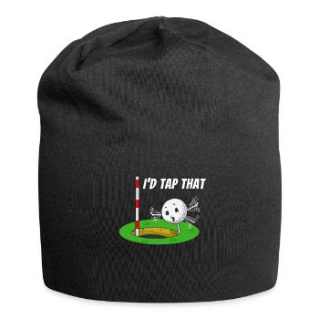Je toucherais la balle de golf de golfeur - Bonnet en jersey - noir - Devant