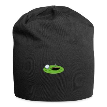 Golfeur golfeur golfeur golfball golfschlag loch - Bonnet en jersey - noir - Devant
