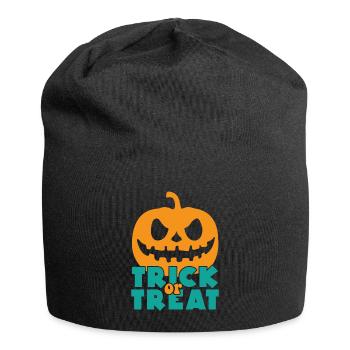 Trick or treat gift Halloween saying - Jersey Beanie - black - Front