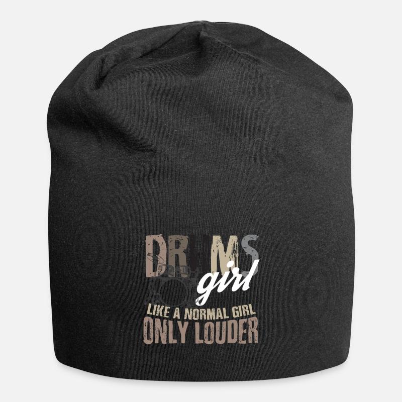 Drummer girl - Jersey Beanie - black