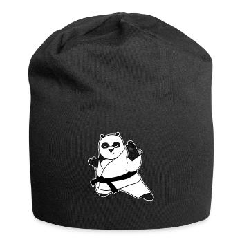 Panda Karate Judo Kämpfen Sport Geschenk - Jersey-Beanie - Schwarz - Vorne