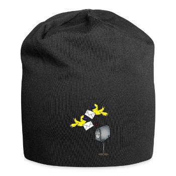 Briefvogel als Beruf Postbote Geschenk - Jersey-Beanie - Schwarz - Vorne