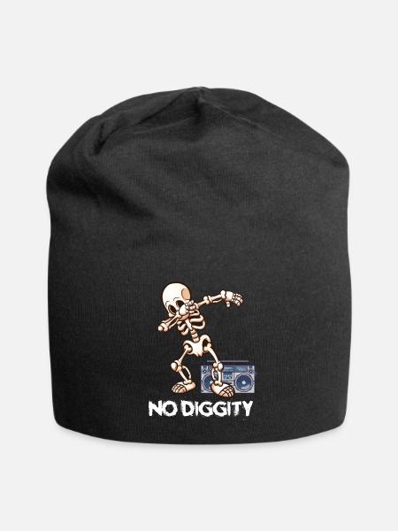 HIP HOP 90er Jahre Skelett tun DABBING Halloween - Jersey-Beanie - Schwarz
