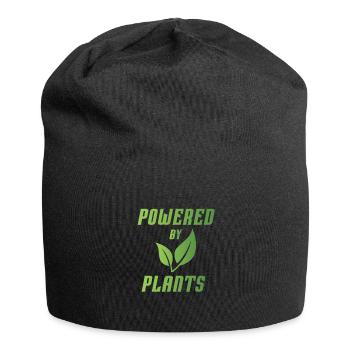 Vegan - Jersey-Beanie - Schwarz - Vorne