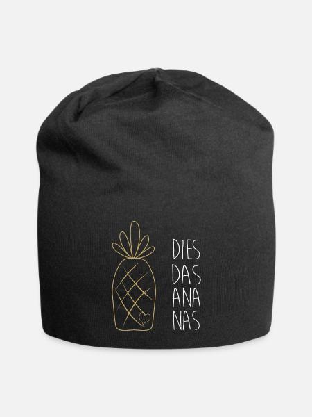 ananas - Bonnet en jersey - noir