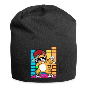 Dabbing Dab Chat Rappeur Hip Hop Hip Hop Disco - Bonnet en jersey - noir - Devant