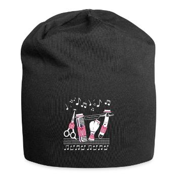 Barbershopper, Harmonie, Singen, Geschenkidee - Jersey-Beanie - Schwarz - Vorne