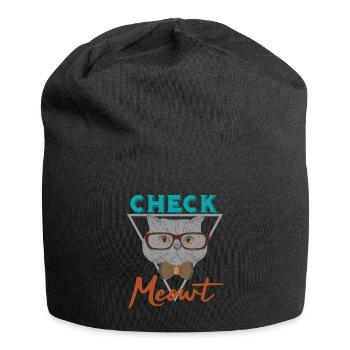 Cadeau d'échecs de chat checkmate - Bonnet en jersey - noir - Devant