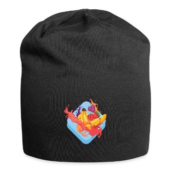 Früchte - Jersey-Beanie - Schwarz - Vorne
