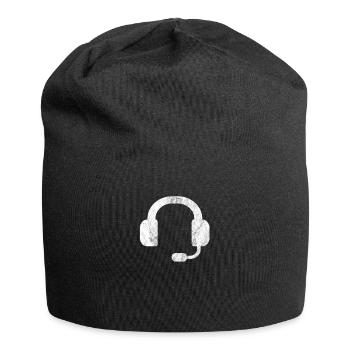 Casque / Casque / DJ / Gamer - Bonnet en jersey - noir - Devant