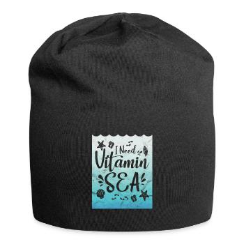Gift word game saying vacation Vitamin Sea Party - Jersey Beanie - black - Front